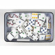 TACTIC Domino Double 6 - Boîte Métal