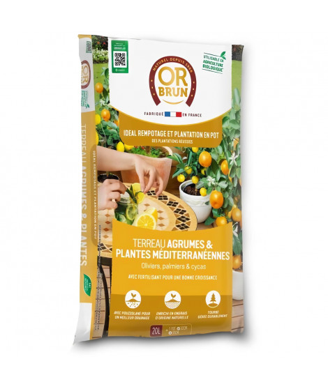 Terreau agrumes et plantes méditéranéeennes - OR BRUN - OBRTAG20N - 20 L
