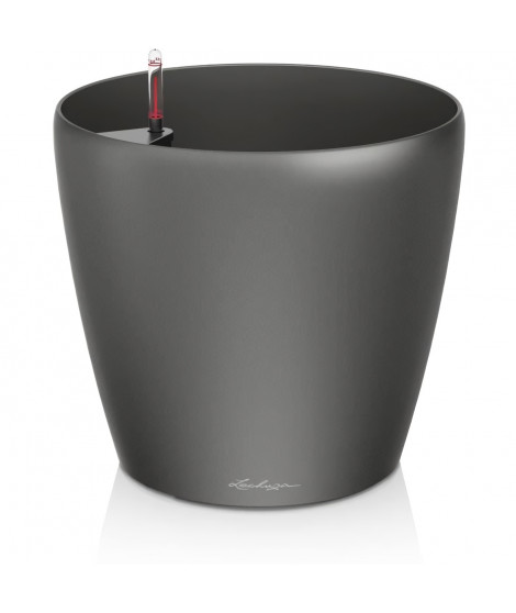 Pot de fleur LECHUZA Classico Premium 70 - kit complet, anthracite métallisé