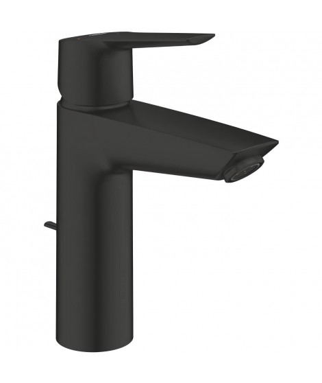 Mitigeur monocommande lavabo - GROHE Start - 235522432 -Noir mat -Taille M -Ouverture Eau Froide -Economie d'eau -Tirette et …