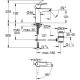 Mitigeur monocommande lavabo - GROHE Start - 235522432 -Noir mat -Taille M -Ouverture Eau Froide -Economie d'eau -Tirette et …
