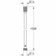 Flexible de douche - GROHE VitalioFlex 27505001 - 1,5m - Anti-pliures - Anti-torsion - Connexion universelle - Surface lisse …