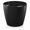 Pot de fleur LECHUZA Classico Premium 70 - kit complet, noir brillant
