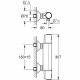 Mitigeur thermostatique douche - GROHE Precision Trend - 1022172432 - Noir mat - Montage mural apparent - Economie d'eau
