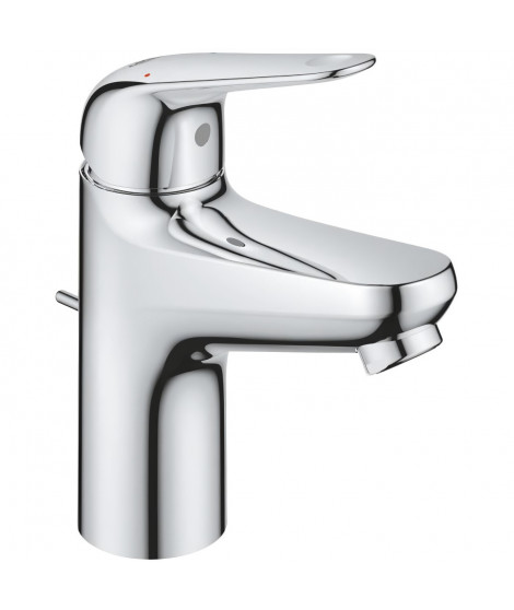 Mitigeur monocommande lavabo - GROHE Swift - 24316001 - Chromé - Taille S - Economie d'eau - Tirette et vidage
