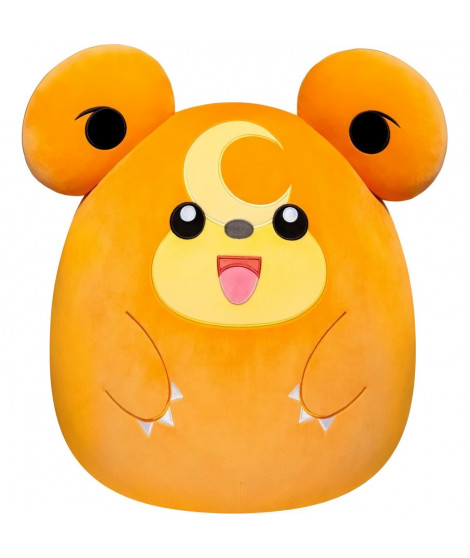 Peluche - BANDAI - Pokémon - Squishmallows 50 cm - Teddiursa - Grande peluche ultra-douce - Licence officielle Pokémon