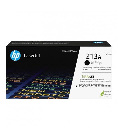 Cartouche de Toner HP 213A Noire Authentique (W2130A) pour HP LaserJet Enterprise 5700 / 6700 / MFP 5800 / 6800 /6801