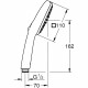Pommeau de douche - GROHE Vitalio Comfort 110 26397001 - 2 jets (Pluie/Stimulant) - Sélection facile - Economie d'eau - Chromé