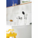 Ensemble de douche avec pommeau 1 jet Pluie, support et flexible 1,75m - GROHE Vitalio Start 110 27944001 - Economie d'eau