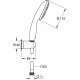 Ensemble de douche avec pommeau 1 jet Pluie, support et flexible 1,75m - GROHE Vitalio Start 110 27944001 - Economie d'eau
