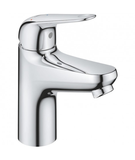 Mitigeur monocommande lavabo - GROHE Swift - 24323001 - Chromé - Taille S - Ouverture Eau Froide - Economie d'eau - Vidage cl…