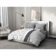 Parure de couette microfibre ETHNO - 1 housse de couette 240 x 260 cm + 2 taies d'oreiller 63 x 63 cm - Gris