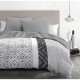 Parure de couette microfibre ETHNO - 1 housse de couette 240 x 260 cm + 2 taies d'oreiller 63 x 63 cm - Gris