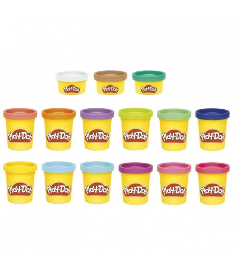 Play-Doh Coffret de 15 pots couleurs classiques de pâte a modeler, pour enfants