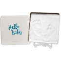 Baby Art Magic Box Square - Kit Empreintes Mains et Pieds Bébé dans Boîte Métal, Cadeau Naissance ou Bapteme, Essentiel