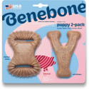 Benebone - Jouet a mâcher dentaire pour chiots Puppy 2-Pack Dental Chew/Wishbone 10cm -