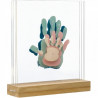 FAMILY PRINTS Cadre 4 empreintes superposées, support bois - Baby Art