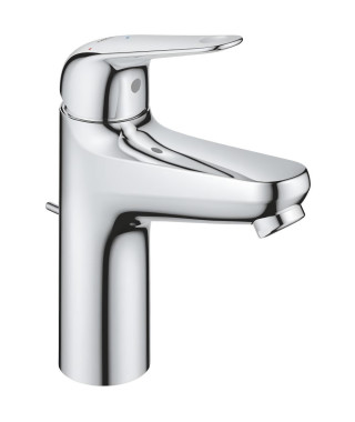 Mitigeur monocommande lavabo - GROHE Swift - 24328001 - Chromé - Taille M - Ouverture Eau Froide - Economie d'eau -Tirette et…