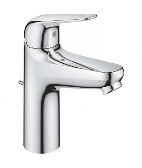 Mitigeur monocommande lavabo - GROHE Swift - 24328001 - Chromé - Taille M - Ouverture Eau Froide - Economie d'eau -Tirette et…