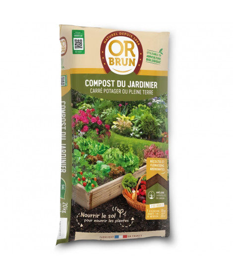 Compost du jardinier - OR BRUN - OBRACOJA20N - 20 L