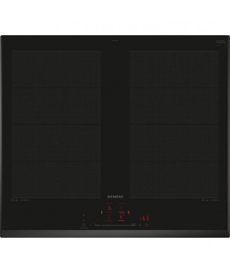 Table induction 60cm - SIEMENS - 4-foyers - 59,2 x 52,2 cm - Noir - Home connect - IQ700 - EX651HXC1F