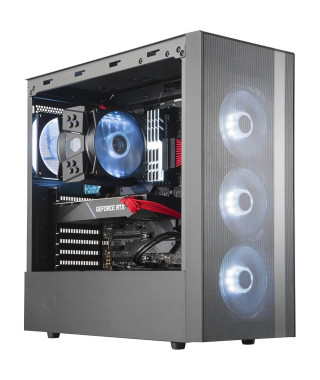 COOLER MASTER LTD BOITIER PC NR600 - Gaming -2xVentilateurs 120mm - Noir - Verre trempé - Format ATX (MCB-NR600-KGNN-S00)