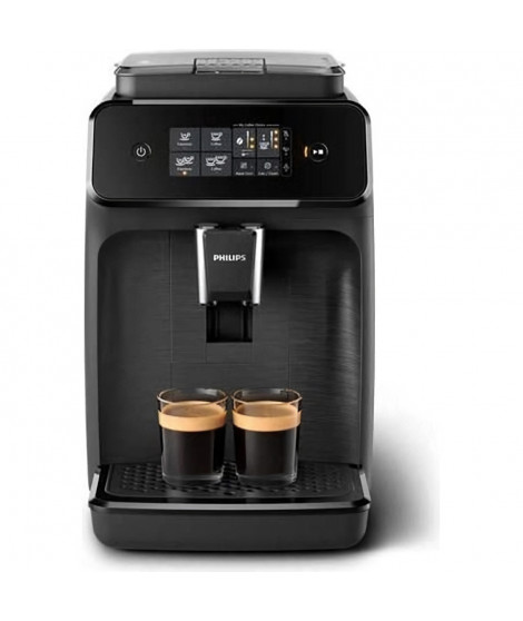Machine a café expresso a café grains PHILIPS EP1200 - Noir Mat - Avec broyeur - 2 boissons - Ecran tactile - AquaClean