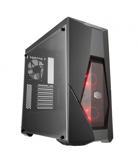COOLER MASTER LTD BOITIER PC MasterBox K500L - avec RED LED fan - Noir - Verre trempé - Format ATX (MCB-K500L-KANN-S00)
