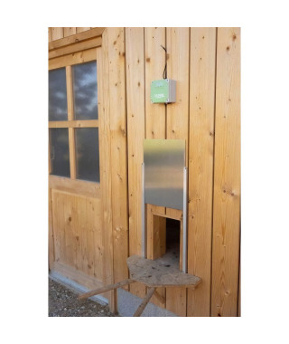 Porte poulailler coulissante - KERBL - Alu - 43 x 40 cm - Taille L