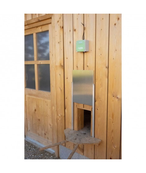 Porte poulailler coulissante - KERBL - Alu - 43 x 40 cm - Taille L