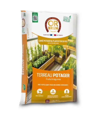 Terreau potager et carré potager - OR BRUN - OBRTCAPOT20N - 20 L
