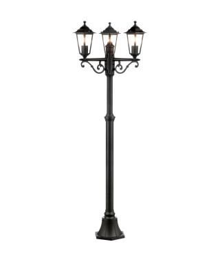 CARLEEN Lampadaire extérieur 3L, noir, E27 max 60W, ampoule non incluse