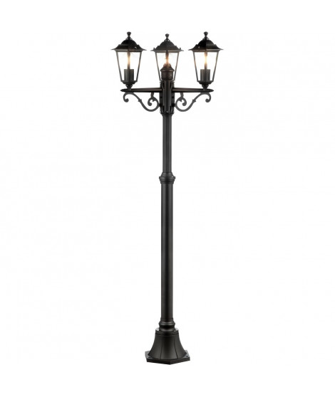 CARLEEN Lampadaire extérieur 3L, noir, E27 max 60W, ampoule non incluse