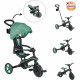 Tricycle évolutif EXPLORER 4 EN 1 PLIABLE - GLOBBER - Olive - Draisienne - de 10 mois a 5 ans - Montage sans outils
