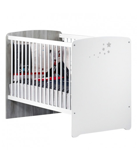 Lit 120x60 a barreaux en bois