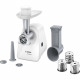 Hachoir a viande - BOSCH - MFW2514W SmartPower - Blanc - moteur bloqué 1500 W - 1,7 kg/mn - 2 grilles de hachoir - râpeur/émi…
