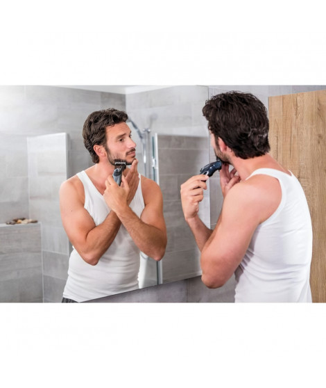 Tondeuse a cheveux et barbe - WAHL - HAIRCUT & BEARD - 3,5 W - 10 sabots - Autonomie : 40 min - Noir