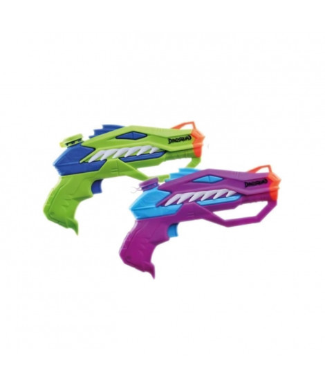 Nerf Dual Pack DinoSquad Raptor-Surge, 2 blasters a eau Super Soaker, design de dinosaure, jeux d'eau, des 6 ans