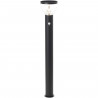 Potelet extérieur - BRILLIANT - TULIP - LED et solaire - Détecteur de mouvement - Acier inoxydable et plastique - 4 W - Noir