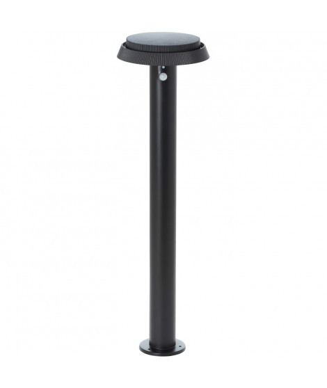 Potelet extérieur - BRILLIANT - ALVERO - LED et solaire - Dtecteur de mouvement - Métal et plastique - 4 W - Noir