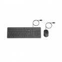 Clavier et souris filaires HP 150 Noir, AZERTY, précis et ergonomiques, clavier silencieux, touches ultraplates pour frappe r…