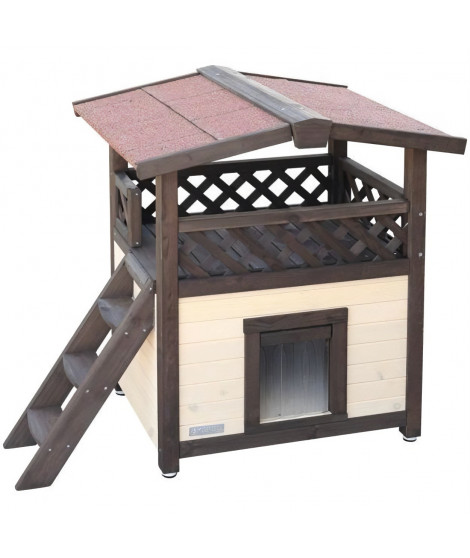 Maison pour chat - KERBL - 4-Seasons Deluxe - 88 x 57 x 77 cm