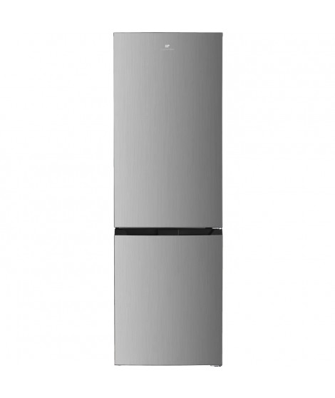Réfrigérateur congélateur bas CONTINENTAL EDISON - 293L - Total No Frost(Sans givre) - 39 dB - L60 cmxH186cm - inox
