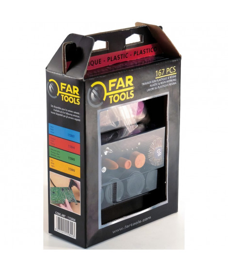 FARTOOLS Set 167 accessoires pour mini meuleuse pour le plastique