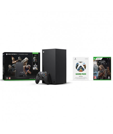 Pack Console Xbox Series X + Assassin's Creed Mirage + 3 mois Game Pass Ultimate - 1 To