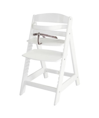 Chaise Haute Évolutive Sit Up III en Bois - ROBA - Réglable en Hauteur - Blanc