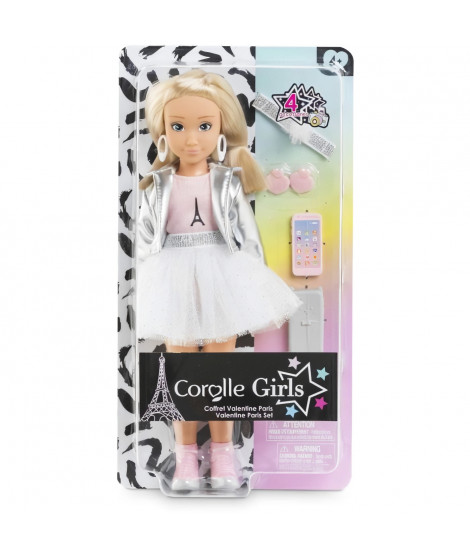 Poupée Mannequin - COROLLE - Valentine Fashion Week Paris - 28 cm - 4 accessoires - Senteur vanille - Des 4 ans