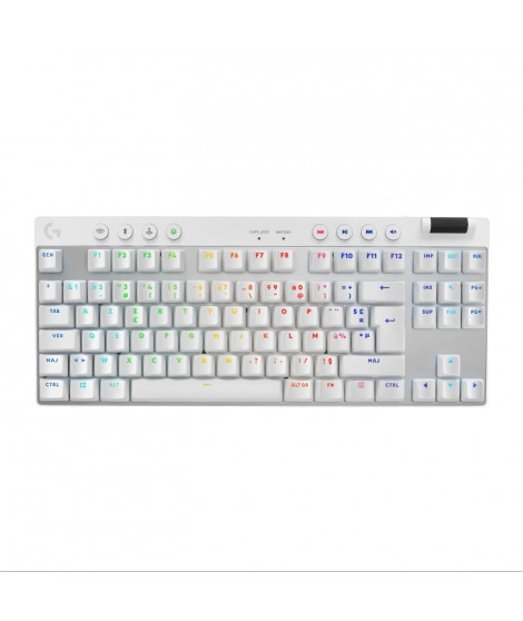 Clavier gamer - sans fil - LOGITECH G - G Pro X TKL Lightspeed - USB - AZERTY - Blanc