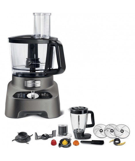MOULINEX Robot cuisine multifonction DoubleForce 31 fonctions 10 accessoires Blender 2L FP825E10