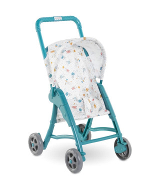 Poussette oursons - COROLLE - Accessoire Poupon 30cm - Bleu - Des 18 mois